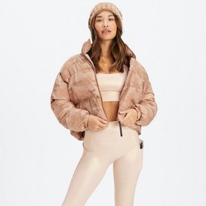 Fabletics Wander Teddy Camo Puffer Coat